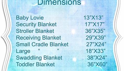 Handmade Baby Blanket Size chart