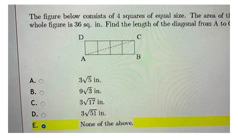 Solved The figure below consists of 4 squares of equal size. | Chegg.com
