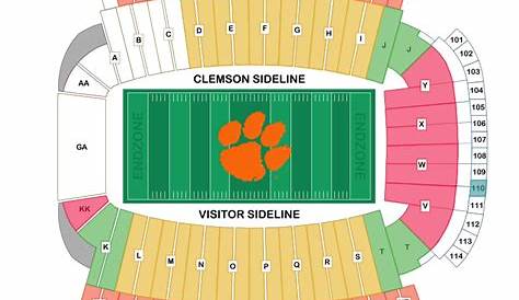 Clemson Seating Chart Football | Elcho Table