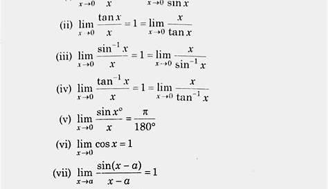 limits and continuity formulas