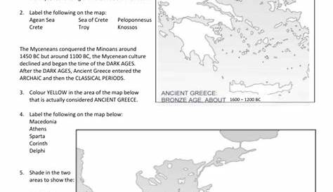 geography of ancient greece worksheet