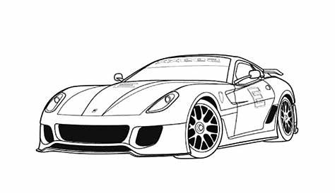 Coloring Page Sports Car / Road And Sports Cars Car Coloring Pages