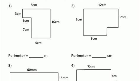 Printable Math Worksheets For 4th Grade Area and Perimeter | Perimeter