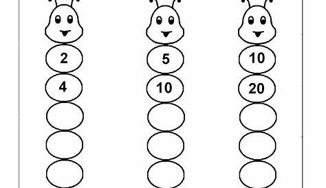 skip counting by 2's 5's 10's worksheets