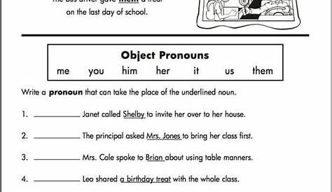 Worksheets Object Pronouns