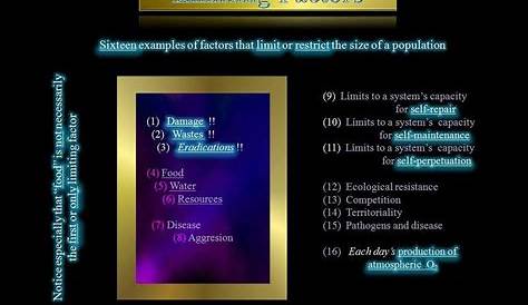 limiting factors 3 examples