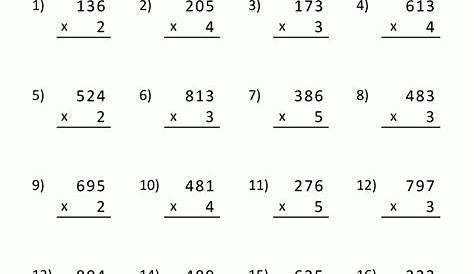 multiplication facts worksheets 3rd grade