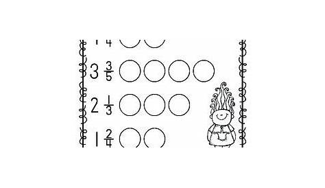 mixed number worksheet for kindergarten