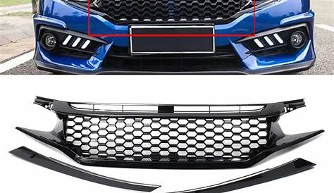 honda civic front grill replacement