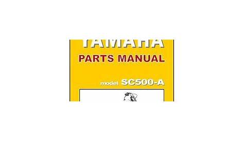 YAMAHA Parts Manual SC500 SC500A MX500 MX500A 1974 VMX Spares Catalog