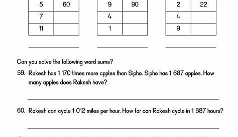 grade 6 maths worksheets with answers