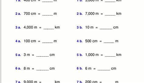 linear measurement worksheets