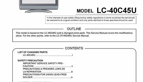 sharp lc 60le755u led television owner's manual