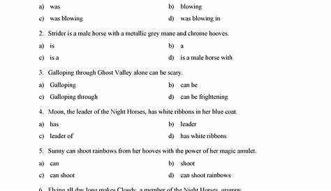 Verb Phrases Test - With Horses | Reading Level 2 | Preview