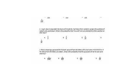 geometric probability worksheets