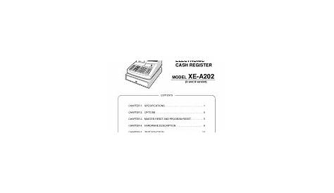 Sharp XE-A202 - Electronic Cash Register Manual