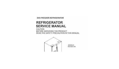 Kenmore 501 78353 Refrigerator Service Manual and Repair Instructions