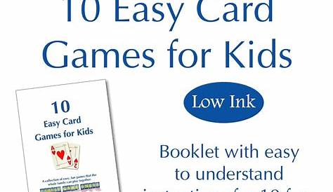 Printable Card Games Rule Booklet for Easy Kids Card Games for - Etsy