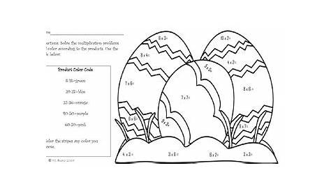 Easter Multiplication Color Pages by The Balanced Classroom | TpT