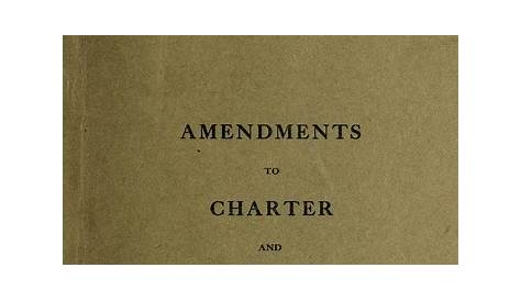 Amendments to charter and criminal ordinances adopted since May 14th