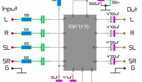 tda7375 audio amplifier circuit diagram