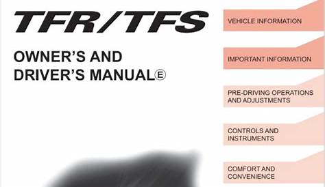 D-Max Owner's & Driver's Manual | Isuzu