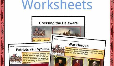 American Revolution Worksheets, Facts, Timeline & Key Battles For Kids
