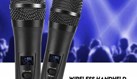 Wireless Bluetooth Karaoke Microphone VHF UHF Handheld Mic System