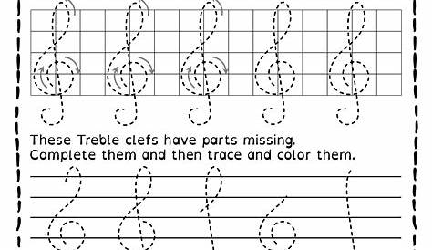 Music Symbols | Tracing Music Worksheets for Spring | Music lessons for