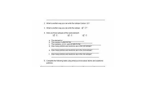 Worksheet- Ions and Isotopes by Meagan Galluzzo | TPT