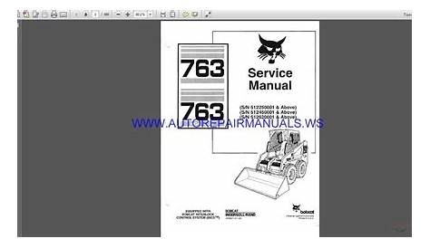 bobcat 763 operators manual