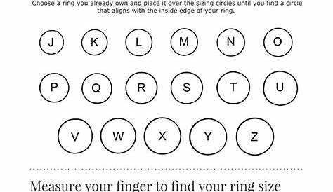 ring size chart for women printable