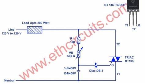 220v ac light dimmer circuit diagram