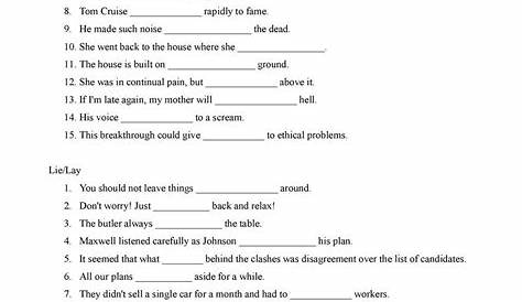 grammar for 6th graders worksheets