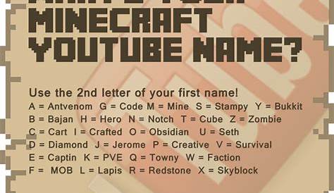 names to name a town in minecraft
