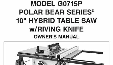 GRIZZLY G0715P OWNER'S MANUAL Pdf Download | ManualsLib