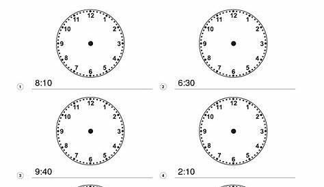 15 Best Images of Clock Worksheet 1 - Telling Time Worksheets, Clock