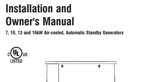 GENERAC POWER SYSTEMS GUARDIAN 005240 INSTALLATION AND OWNER'S MANUAL