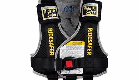 RideSafer® Travel Vest - Child Car Safety Restraint System, Releases