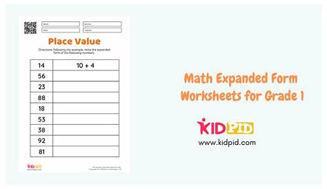expanded form math 4th grade worksheets