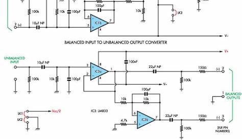 Balanced-Unbalanced Converter For Audio Work Circuit Diagram