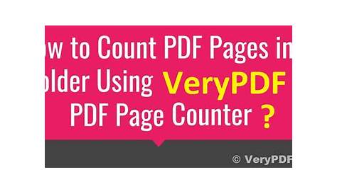 How to count the number of PDF pages in Advanced PDF Tools software