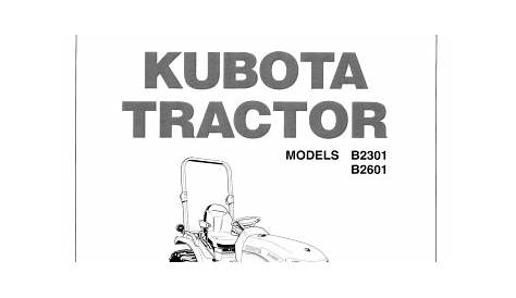 kubota b2301 parts manual