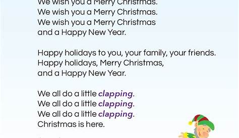 We Wish You A Merry Christmas Lyrics Poster - Super Simple