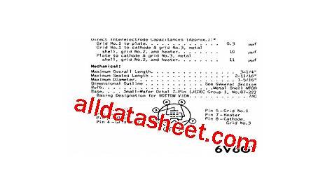 6v6 tube data sheet