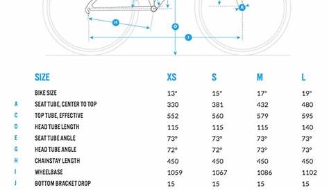 fuji bicycle size chart