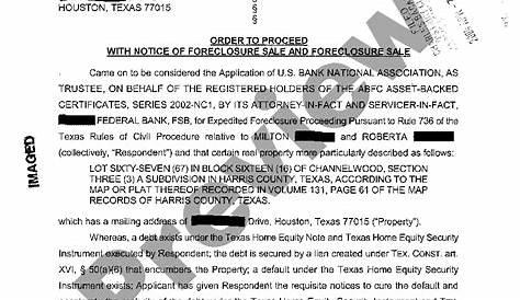 Texas Foreclosure Notice Form Foreclosure | US Legal Forms