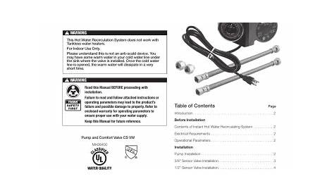 watts recirculating pump manual