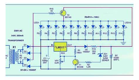 Low Cost Automatic LED Emergency Light under Repository-circuits -37528