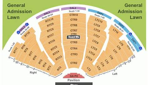 xfinity theater seating chart with seat numbers